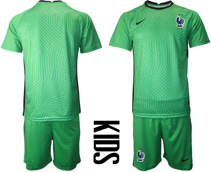 Men 2021 France green goalkeeper . soccer jerseys